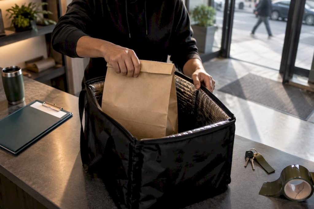 Coordinator preparing an anonymous NYC delivery order
